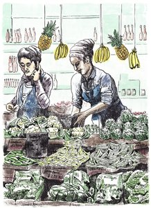 Borough Veg 2, 2013 (encre sur papier) - Matt Bannister