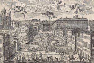 Prospetto della chiesa della Santissima Trinita de Monti detta volgarmente Piazza di Spagnia, 1696 - Matteo Gregorio de Rossi