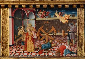 Madone et Enfant avec les saints Jacques, Augustin, Bernardin et Marguerite, premières décennies du XIVe siècle