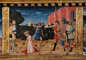 Madone et Enfant avec les saints Jacques, Augustin, Bernardin et Marguerite, premières décennies du 14e siècle - Matteo di (c.1430 95) Giovanni