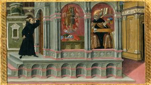 La vision de Saint Augustin des saints Jérôme et Jean-Baptiste, 1476