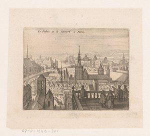 Le Pallais et le Louvre à Paris - Matthäus Merian (I)