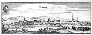 Besigheim - extrait de Topographia Sueviae (Schwaben) - Matthaus Merian