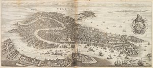 Panorama de Venise. De Newe Archontologia cosmica par Johann Ludwig Gottfried, 1646 - Matthaus the Elder Merian