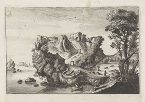 Paysage anthropomorphique en forme de tête d