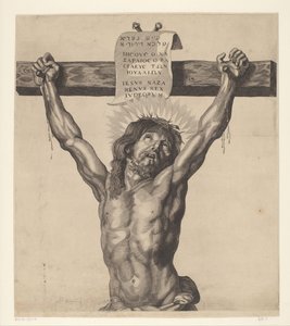 Christ en croix (Série de Ecce Homo, le Christ crucifié, la Vierge Marie et Jean l