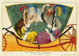 Le vis-à-vis bisecté, ou le poulailler des dames, 1776
