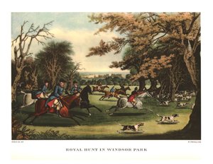 Chasse royale dans le parc de Windsor, début-milieu du 19e siècle, vers 1955