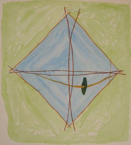 carte bâton 6, 2014 (crayon aquarelle) - Matthew Hilton