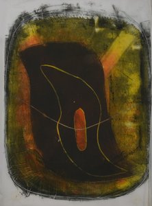 tabla deux, 2020 (linocut) - Matthew Hilton