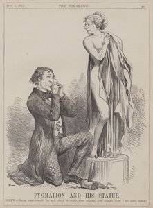Pygmalion et sa statue (lithographie en couleur) - Matthew