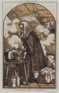 Laver le linge sale (lithographie en couleur) - Matthew