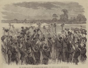 La revue des volontaires, le départ de Sa Majesté