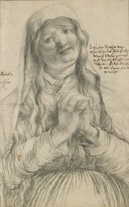 Une femme âgée avec les mains jointes, vers 1512
