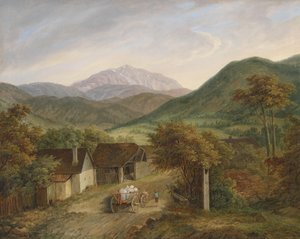 Matthias Rudolf Toma Vue sur le Schneeberg 1860