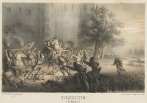 Bulgersteyn assiégé par les Normands, vers 810 - Matthijs Willem Gerardus Michielsen