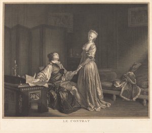 Le Contrat - Maurice Blot after Jean Honoré Fragonard