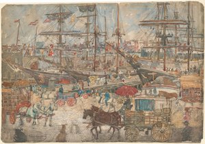 Docks, East Boston, 1900-1904 - Maurice Brazil Prendergast