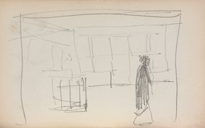 Carnet de croquis italien : Figure dans un intérieur page 175 - Maurice Brazil Prendergast