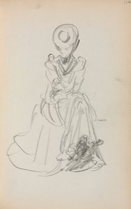 Carnet de croquis italien : Femme assise page 114, 1898-1899