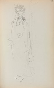 Carnet de croquis italien : Femme debout page 72, 1898-1899