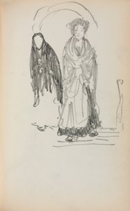 Carnet de croquis italien : Deux femmes debout page 123