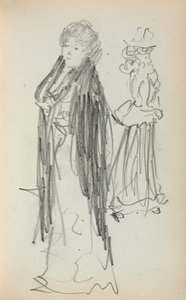 Carnet de croquis italien : Deux femmes debout, page 129 - Maurice Brazil Prendergast