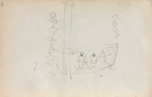 Carnet de croquis italien : Bateau vénitien page 30, 1898-1899