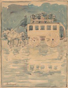 Omnibus parisien - Maurice Brazil Prendergast
