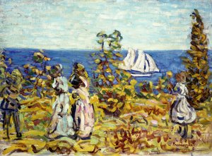 Regardant le voilier, vers 1907-1910