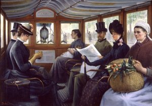 Passagers dans un bus à Paris