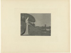 Femme dans un paysage