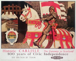 Affiche des chemins de fer britanniques faisant la publicité de 