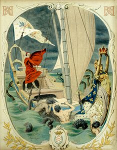 Histoire de France : représentation allégorique du cardinal Richelieu (Armand Jean du Plessis) - Maurice Leloir