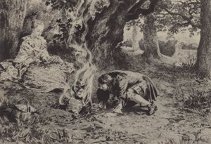 Illustration pour le Livre VI des Confessions de Jean-Jacques Rousseau - Maurice Leloir