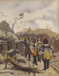 Louis XIV visitant les tranchées de Lille - Maurice Leloir