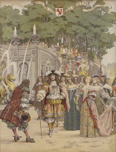 Nicolas Fouquet recevant Louis XIV à Vaux