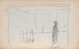 Carnet de croquis italien : Personnage dans un intérieur (page 175) - Maurice Prendergast
