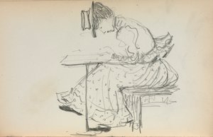 Carnet de croquis italien : Femme assise (page 107)