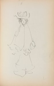 Carnet de croquis italien : Femme debout (page 147)