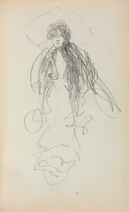 Carnet de croquis italien : Femme debout (page 219) - Maurice Prendergast