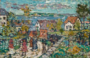 Paysage (Route et ville) - Maurice Prendergast