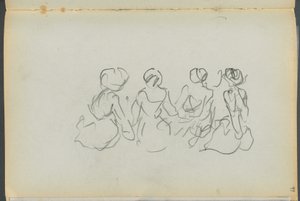 Sketchbook- The Granite Shore Hotel, Rockport, page 099 : Figures féminines assises