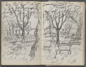 Carnet de croquis, The Dells, N° 127, page 008  9 : Paysage - Maurice Prendergast