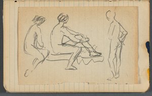 Carnet de croquis, feuille volante entre les pgs. 145  146