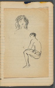 Carnet de croquis, feuille détachée entre les pgs. 144  145 - Maurice Prendergast