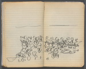 Sketchbook, page 044  45 : Vue de la plage - Maurice Prendergast