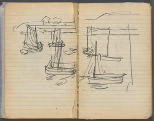 Carnet de croquis, pages 124  125 : Voiliers