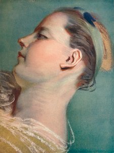 Tête penchée, vers 1752 - Maurice Quentin de La Tour