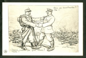 Carte postale, satirique en N & B - Maurice Radiguet